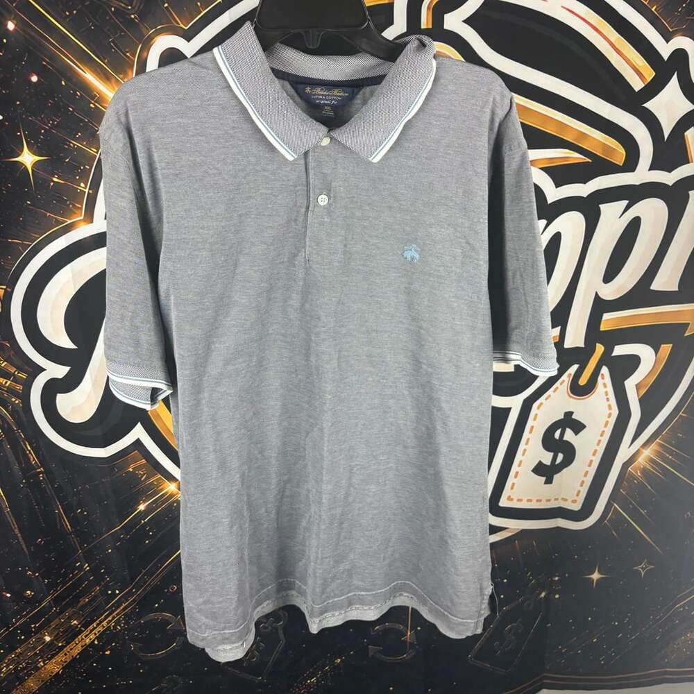 Brooks Brothers Supima Cotton Original Fit Polo Shirt, Grey, XXL